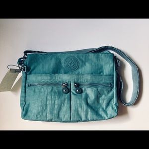 Kipling “Angie” Crossbody Bag in Aqua Frost NWT